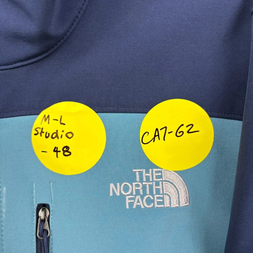 The North Face Mens Apex Bionic Softshell Jacket Blue Full Zip Windbreaker L